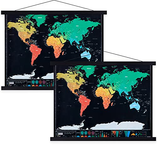 Benjia Lot de 2 cadres magnétiques pour affiche, en bois léger, kit de suspension pour toile, œuvre d'art, art, impression, 120 x 228 cm, noir