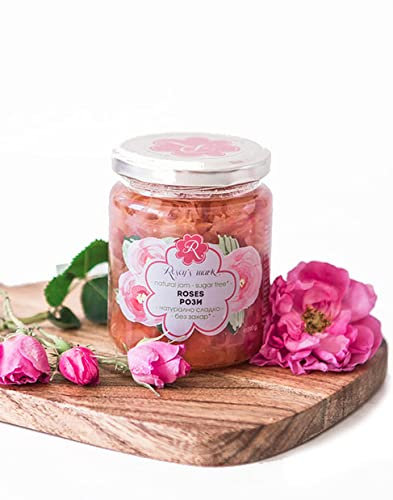 Rose Petals jam , Rose Damascene Gourmet Confiture, for Cooking, Cakes, Drinks, Breakfast, Snacks (Rose Petals)