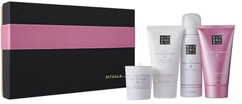 RITUALS Small Gift Set Rituals Of Sakura 4 Renewing Body Kit mit Duschgel, Peeling, Bodycreme und Duftkerze - Cherry Blossom Duft - für alle Hauttypen - unisex