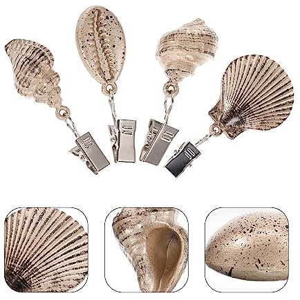 ZJCNHY Tischtuchklammern 4 Pcs Camping Decor Tablecloth Pendant Clip Weights Outdoor 7x4cm with Decorative Replaceable Clips Zinc Alloy Cover