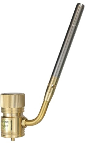 HCPRO BLAZE HCBZT1 Mapp Chalumeau à gaz propane, tête de chalumeau à brûleur unique rotatif à 360°, flamme de plomberie réglable carburant par propane Mapp Map-Pro Gas, haute intensité, régulateur de