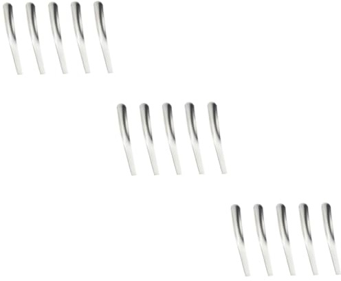 Ciieeo 15pièces Cuillères à Soupe Acier Cuillères Plates Miniatures Multifonctionnelles Pour Café Thé Dessert Et Œufs Parfaites Pour Maison Et Restaurant
