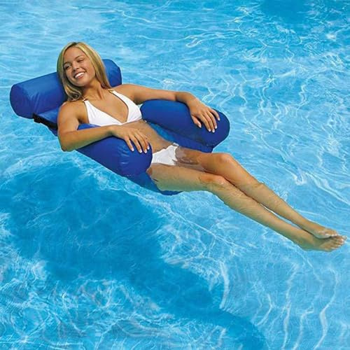 Pool Sitz Schwimmende Hängematte, WasserhängematteSpielzeuge Luftmatratze Pool Sessel Wassersitz Poolhängematten Liegematte für Erwachsene Kinder