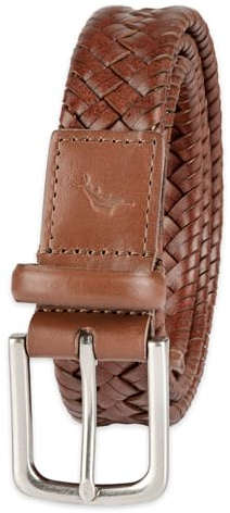 Tommy Bahama Men's Fully Adjustable Stretch Braid Belt, Tan, Medium