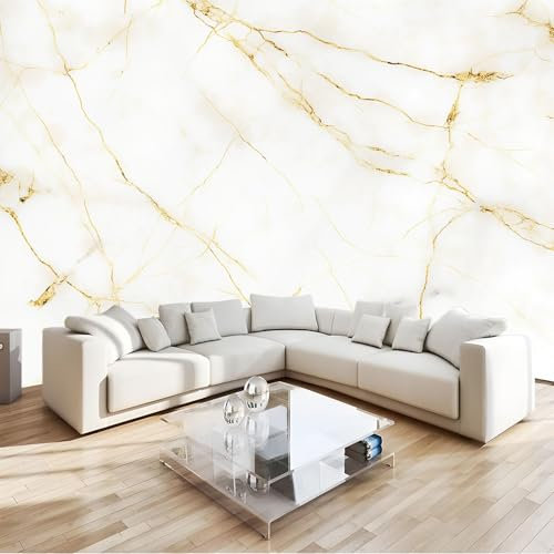Fototapete 3D Marmor Beige 200x140 cm Vliestapete Wandbild Fototapeten Vlies Tapeten Wandtapete Schlafzimmer Wohnzimmer Kinderzimmer Moderne Wanddeko