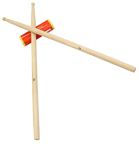 7a für Schlagzeug Drumsticks aus Ahornholz, 1 Paar Jazz, Profis | Glatte Oberfläche ohne Grate, Vielseitig Nutzbar, Khakifarben, für Präzises Spiel und Komfortable Handhabung
