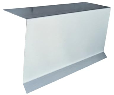 Gastro-Blechdesign 200cm Ortblech - Ortgangblech Alu Natur - 5x18cm Ortgangwinkel - 2 Meter Winkelblech - Dach Abschluss-Blech Dachrandblech - Dach Kantblech