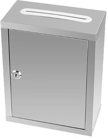 WANGCEPLSD Cassette Postali per Esterno, Cassetta Postale in Acciaio Inox, Cassetta Postale da Parete, Adatta per Uso Esterno e Adatta per Uso Domestico, Argento, con Serratura(27x21x11/10x8x4in)
