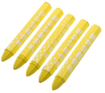 BUGUUYO 5 Rotuladores De Cera Para Neumáticos Crayones Para Marcar Neumáticos Reparación Rápida Y Resistente De Neumáticos Para Automóviles Y Motocicletas Color Amarillo