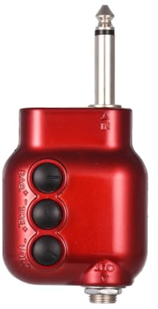 Fozriybefy Mini-Gitarrenvorverstärker, Vorverstärker, 6,35-Mm-Stecker mit -, Höhen-, EQ-Lautstärkeregler, Zubehör für Akustikgitarren