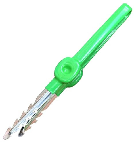Pince à épiler en acier inoxydable de 19 cm, dentée de scie, avec poignée antidérapante, outil jardinage professionnel portable pour planter des graines, désherber et plus encore. Outils ja