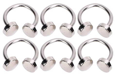 Hiraith 20pcs Fibbie a Forma di C in Lega di Zinco, Rivetti a Doppia Testa da 10 Mm per Collari di Abbigliamento, Cappelli e Scarpe, Hardware Decorativo per L'installazione Senza