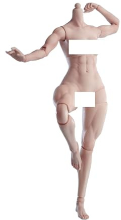 AMITD Worldbox 1/6 Scale Female Doll Muscle Body for 12 inch Woman Action Figure AT206A Pale Skin