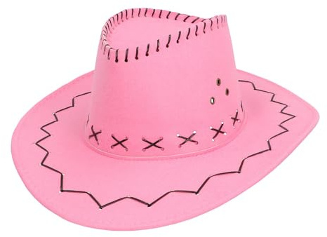 Boland - 01197 - Chapeau de cowboy, couvre-chef, accessoire pour costumes western, accessoires pour festivals, carnaval ou soirées à thème, Rose