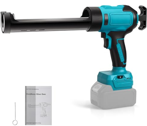 Cordless Sealant Gun Compatible with Makita 18V Battery (NO Battery) | Electric Caulking Gun, with 6 Adjustable Speed, Digital Display and LED Light, Silicone Caulking Tools, for Filling, Sealing