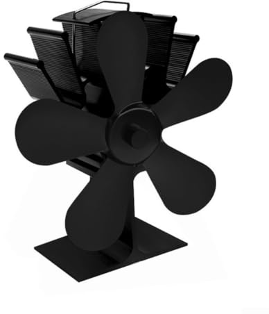 Wärmebetriebener Holzofenventilator, Holzbrenner-Ventilator, leiser Betrieb, 5 Aluminiumblätter, Kaminventilator, nicht elektrische Kaminwerkzeuge für den Winter