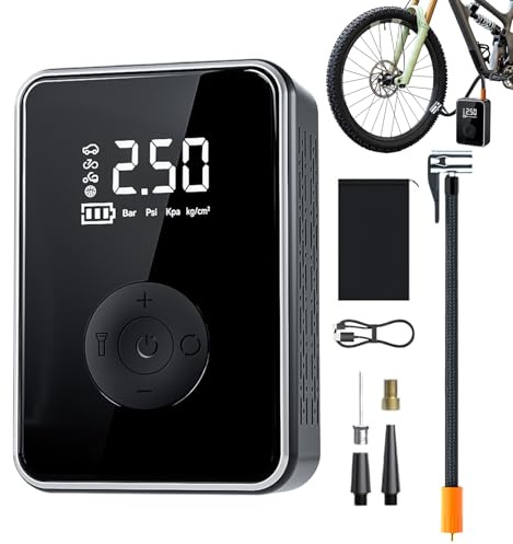 Bomba de Aire para Coche,Inflador Digital Sin Cable Con Luz - Compresor De Aire Recargable Para Neumáticos De Automóvil Con Apagado Automático | para Automóvil Moto Vehículo Camión SUV