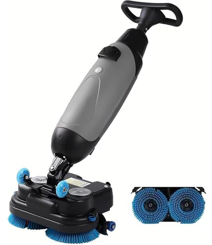 CYMYYDS Multi-functional Floor Buffer Polisher Machine, Commercial Floor Washer, Dual Brush, Cordless Electric Floor Cleaner, Efficient Cleaning for Home and Commercial Spaces White