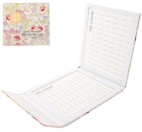 Angoily 120-color Nail Color Sample Book White Abs and Pet Material Professional Nail Gel Polish Display Book for Salon Use and Professionals