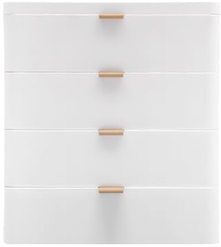 Armario farmacéutico | cajonera de cartón | estantería con cajones | 4 cajones organizador de escritorio | caja blanca para oficina y cosméticos | 26 x 20 cm | Stapelba