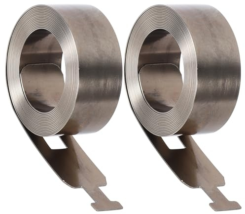 BIUDECO Resorte de Tensión Plano para Ventana 12 Mm de Ancho, 1.2 M de Largo, 6 Lbs, Kit 2 Piezas para Herrajes de Persianas Enrollables, Reparación y Elevación de Ventanas