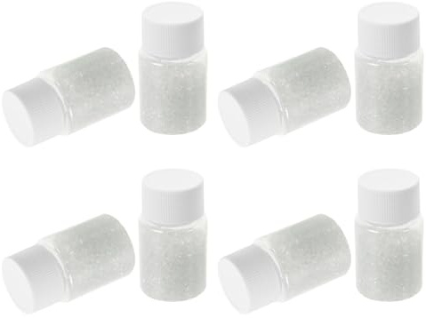 LIGHTAOTAO 8 Botellas de Vidrio Triturado Blanco para Manualidades Grava Decorativa de 30g Adecuado para Proyectos de Jardín y Acuarios