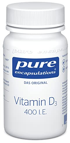 Pure Encapsulations - Vitamin D3 400 I.E. - Immunsystem stärken mit Vitamin D - 60 Kapseln