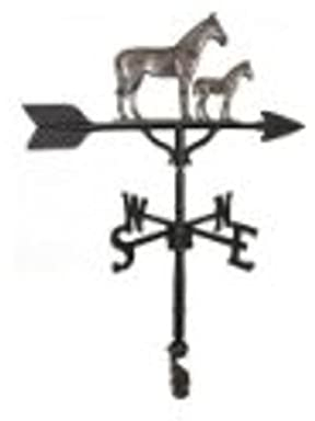 Montague Metal Products Wetterfahne mit schwedischem Eisenstern und Colt, 81 cm