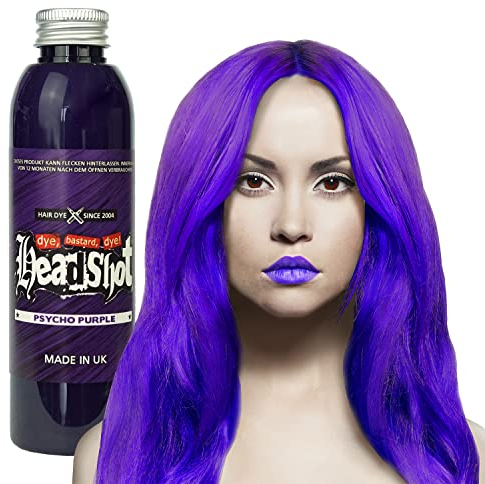 Lila Haarfarbe Headshot Psycho Purple, Semi-permanente Haartönung 150 ml