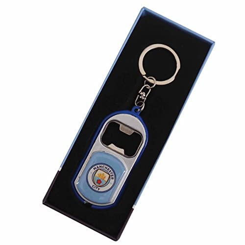 MANCHESTER CITY Torch Light Bottle Opener Keyring - Multi-Colour