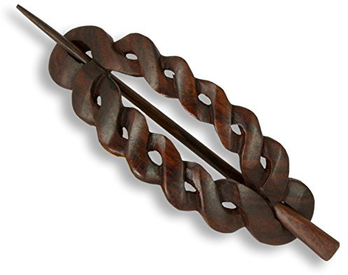 ISLAND PIERCINGS Haarspange Clip klassisches Design Handarbeit aus Holz HS49