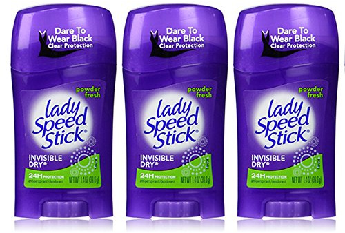 3 X Lady Speed Stick Powder Fresh Invisible Dry Solid Antiperspirant Deodorant