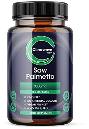 Serenoa Repens | Prostata Integratore | 3000 mg per dose giornaliera | 180 capsule | Fornitura per 6 mesi - Estratto vegano di Saw Palmetto
