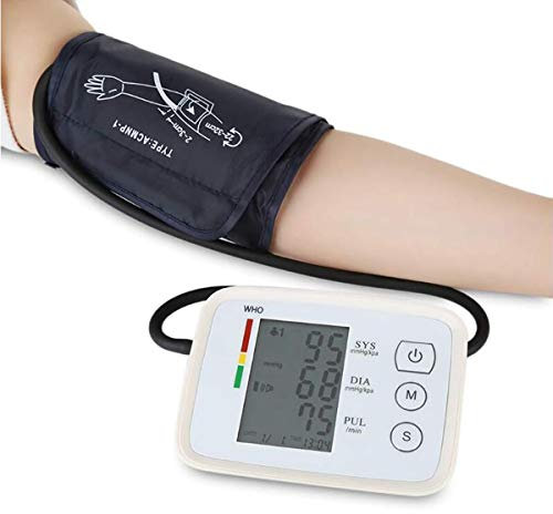 Monitor de Tensión Arterial, Inteligente portátil monitor de presión arterial digital, USB recargable, con la función de la voz, adecuado for las familias