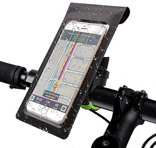 shoplease Support de téléphone étanche pour vélo avec rotation à 360° pour tout smartphone jusqu'à 6,5