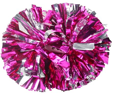 Lovecheer 2 Pompons in Hot Pink und Silber