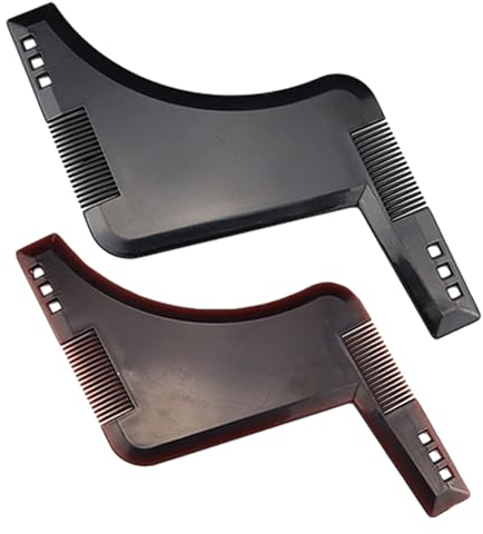 Stencil per barba, 2 pezzi, stencil per barba simmetrici, per uomini, pettine per barba per utensili da barba, accessori per lo styling e la cura della barba