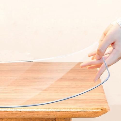 Strapazierfähige PVC-Tischschutzmatte, wasserdicht, waschbar, Schreibtischunterlage, Tischmatte, transparente Schreibunterlage, Zeichenblock für Zuhause, Büro, Tisch, pflegeleicht (100 x 60 cm)