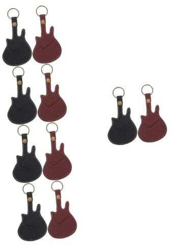 Abaodam 10stücke Gitarren-Pick-Halter Tasche Tragbare Aufbewahrungslösung Für Plektren Stabiler Schutz Geeignet Für Gitarristen Und Weinrot