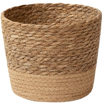 Woven Planter Basket,3 Sizes Natural Seagrass Woven Plant Pots Flower Pots Baskets Plant Containers Storage Basket,Home Desktop Decorative Props for Home Garden Medium