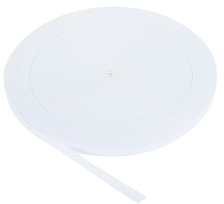 PATIKIL Baumwollband Baumwolle Gurtband 10mm x 45m, Schrägband Baumwoll Nahtband Köperband Saumband Einfassband Stoffband Webband zum Nähen für DIY Basteln Stricken Verpackungen, Milchweiß