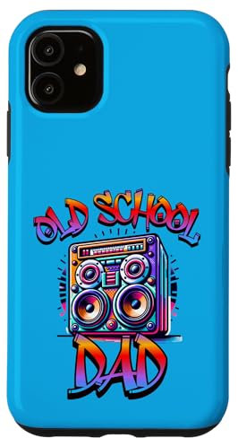Hülle für iPhone 11 Vatertag Boombox Papa Retro 80er Papa 90er Nostalgie