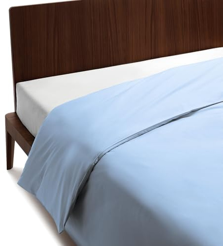 GUZZINI Classic - Housse de Couette 1 Personne 155x200 Coton 100% Percalle Certifié OekoTex Frais et Respirant, Sac Couette Lestée avec Rabat 40 cm, Couverture Lestée Housses de Couettes Linge de Lit