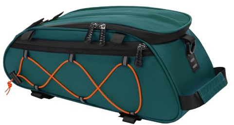 MOSISO Fahrradtasche mit 2 Abnehmbaren Fahrradkoffern,Wasserdicht Gepäckträger Fahrrad Kofferraum Kühlbox Ablagetasche Rücksitz Tasche,Gepäckträger Fahrrad Sattel Umhängetasche Radfahren, Türkisgrün