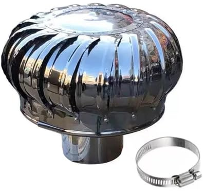 VSKXFDDB 304 Stainless Steel Unpowered Factory Hood, Roof Ventilator, Ventilator Ventilation Ball, 300mmpvc Pipe Replacement Balloon (Size : 110mm)