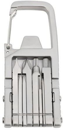 Multiherramienta Portátil 13 en 1, Multiherramienta Plegable Multiusos de Acero Inoxidable con Alicates, Extractor de Tarjetas Telefónicas, Abridor de Botellas, Destornillador