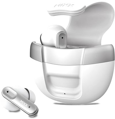 Mixx StreamBuds Solo 3 True Wireless Earbuds, Bluetooth Wireless Earphones, 18 Hours Total Battery with Magnetic Charge Case, Touch Controls, Hands-Free Calling. (white)