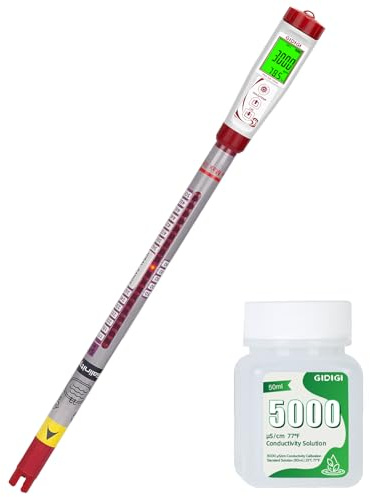 Digital Pool Salt Tester with Long Probe,Salinity Meter for Saltwater Pool,Accurate Salt Test Kit Truncheon Hot Tub,Spa,Freshwater Fish Tank,Koi Pond(0-5000PPM)