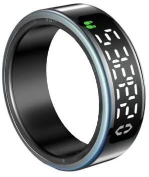 Smart Ring 5.Generation【JZ5.1-Chip & 0% Messfehler】【Militärgeprüftes Titan - Design & IP68】Fitness Ring - 30-Sprachen - Support Smartringe für Damen & Smart Ring Herren für Android IOS Schwarz #11