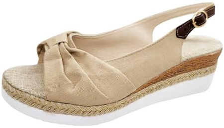Sandaler med låg halvkilklack för kvinnor, bred passform, fisk, munsandaler för kvinnor, öppen tå, slip på sandal, espresrille, spännrem, sandal, ortopediska promenadtofflor med fotvalvstöd, sommar